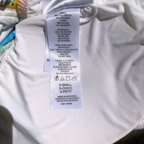 ModCloth NIP Amari Retro Bohemian Vibes Yellow Blue Floral Crop Bikini Top XS - Picture 9 of 15